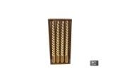 Tafelkaars  "Twist" metalic goud 2x2x20cm doosje a 4 stuks