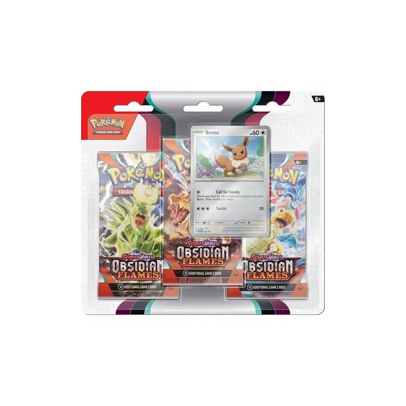 Pokémon TCG Scarlet & Violet Obsidian Flames 3 Booster Blister pak