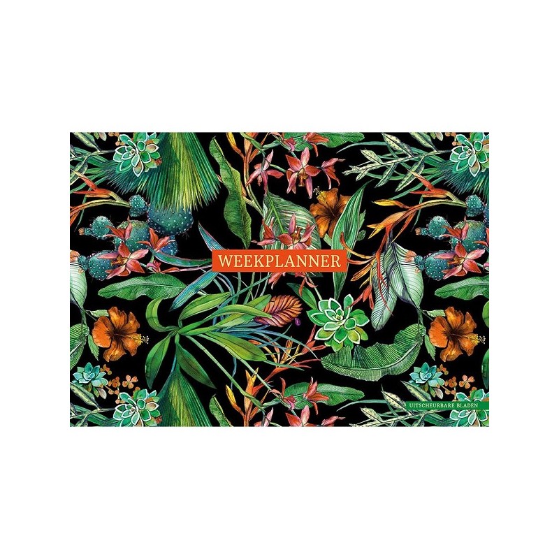 Deltas Weekplanner Tropical Black