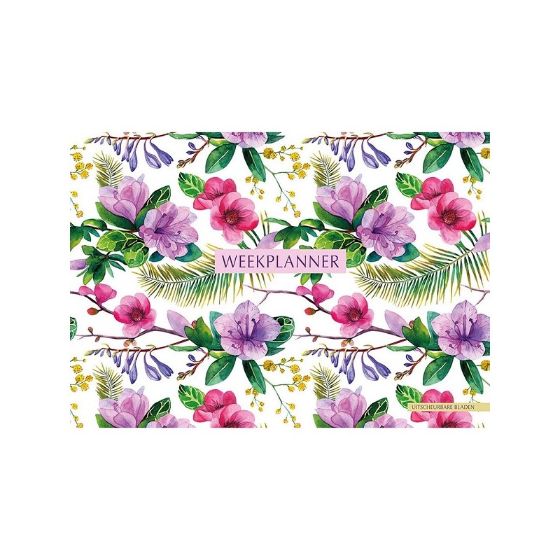 Deltas Weekplanner Floral White