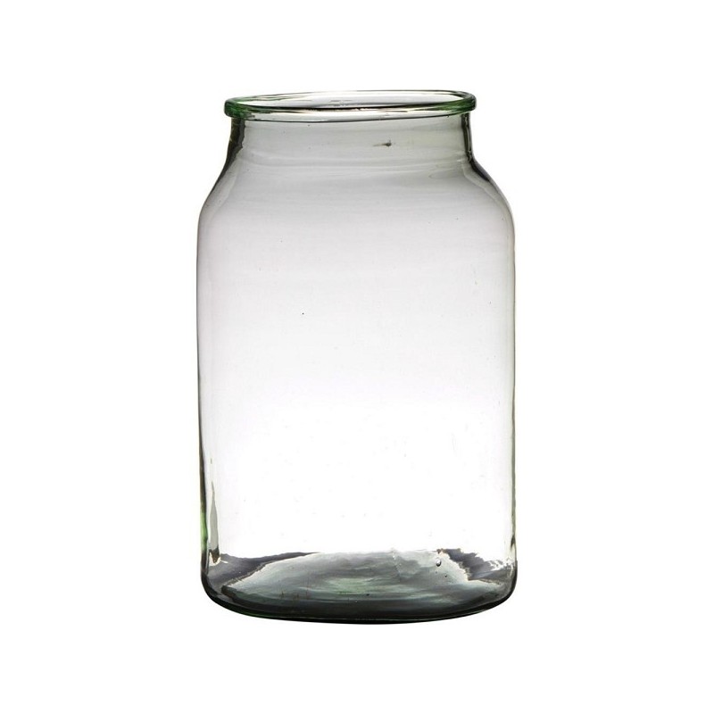Vaas gerecycled glas Milky Ø22xH34cm