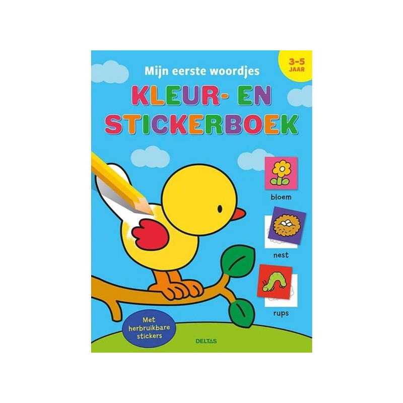 Mijn eerste woordjes kleur- en stickerboek (3-5 j.)