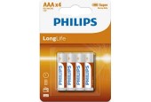 Piles Philips Longlife AAA R03 boîte de 12 blisters de 4 pièces