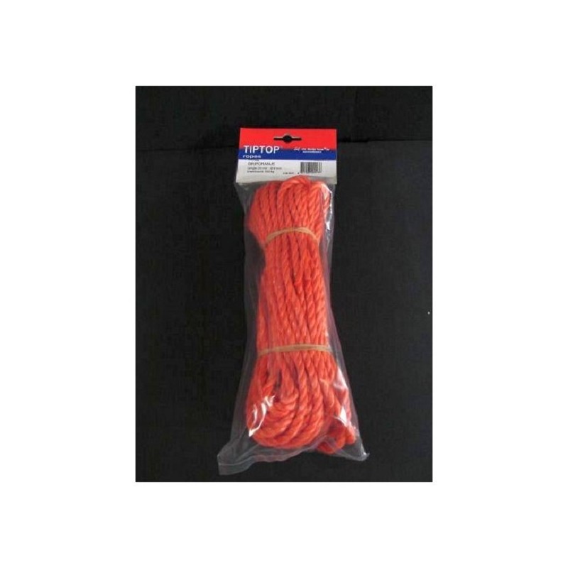 Corde gripolène orange 6 mm brin 20 mtr