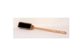 Handstoffer zwart/wit haar 60cm