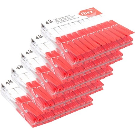 Pinces à linge bouquetin plastique 48st.5sets