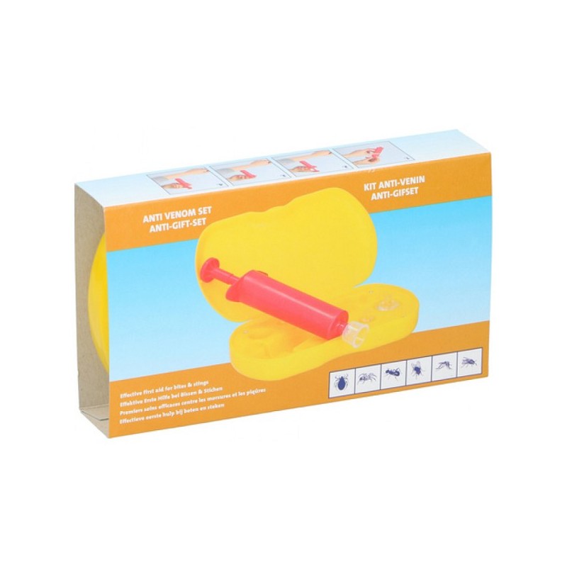 Anti gifset vacuumpompje met 5 opzetstukken tegen beten en steken