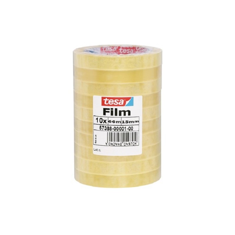 Ruban adhésif Tesafilm 66x15 paquet de 10 rouleaux
