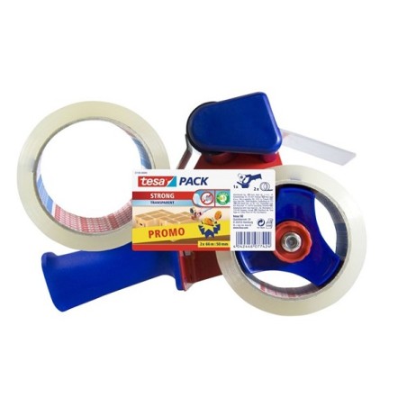 Tesa Verpakkingstapedispenser met 2 gratis rollen 66x50. Promopack