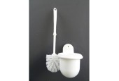 Toiletborstel wandgarnituur plastic wit