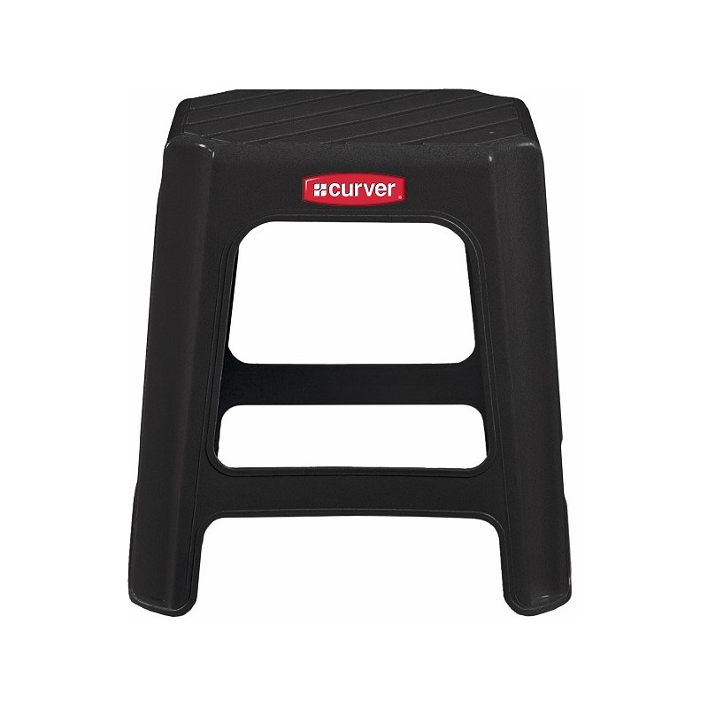 Curver Tabouret opstapje of krukje of bijzet tafeltje 43cm hoog antraciet