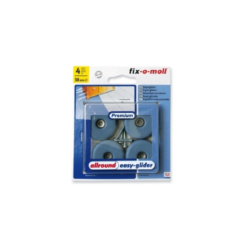 Fix-o-moll easy glijder rond 38mm grijs