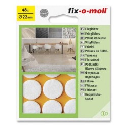 Planeur en feutre Fix-o-moll rond 22mm 48 pièces blanc
