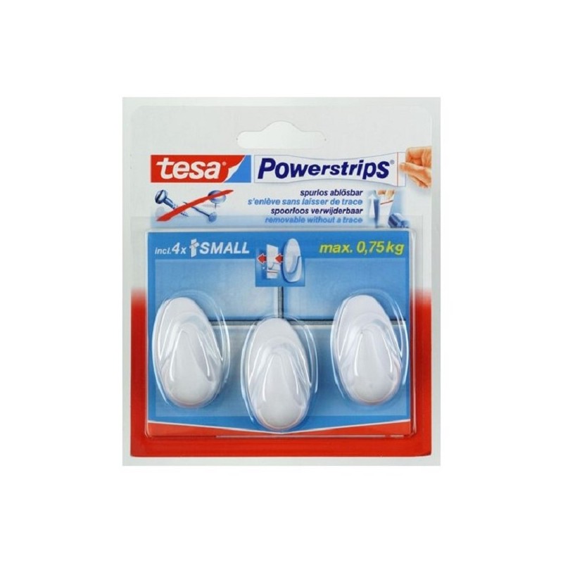 Tesa crochet S ovale blanc
