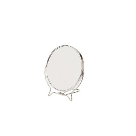 Miroir de rasage en métal 14 cm normal et grossissant 3x