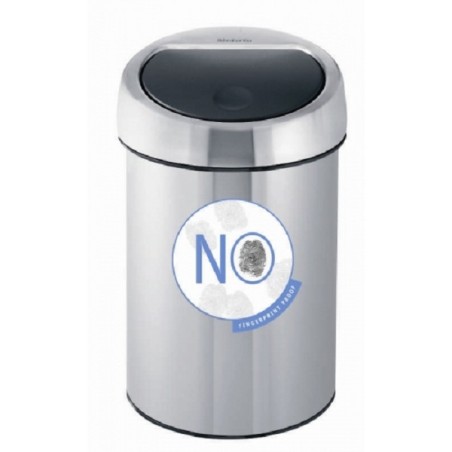 Brabantia Touch Bin 3 litres en acier mat résistant aux empreintes digitales