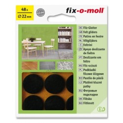 Fix-o-moll viltgl rond 22mm bruin