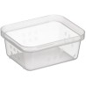 Sunware Plateau de rangement de bureau carré A7 transparent 14,5x11,5x6cm