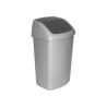 Curver Poubelle Swing 15 litres argent/anthracite 30,6x24,8x41,8cm
