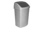Curver Poubelle Swing 15 litres argent/anthracite 30,6x24,8x41,8cm