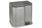 Poubelle à pédale Curver duo argent/anthracite 15+6ltr