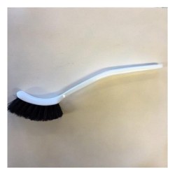 Brosse à vaisselle blanche avec vrai crin de cheval
