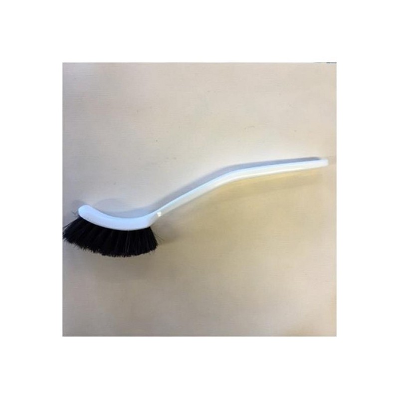 Brosse à vaisselle blanche avec vrai crin de cheval