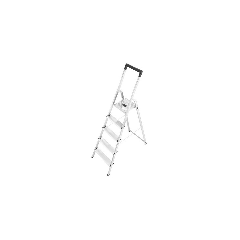 Hailo L40 huishoud trap 5-treeds aluminium (4 treden+bordes)