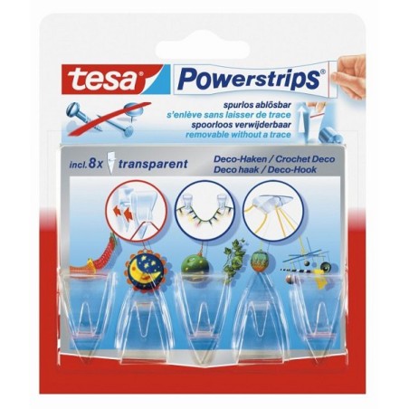 Multiprises tesa déco crochet transparent