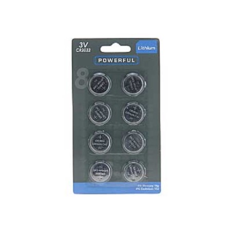 Knoopcel batterij Lithium CR2032 3V pak a 8stuks