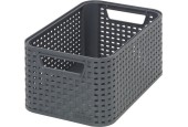 Curver Style mand S rotanstyle antraciet 12,9x28,5x19,4cm
