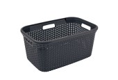 Curver Style panier à linge style rotin 45 litres anthracite 27x38x59cm