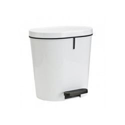 Sunware Zamora poubelle à pédale 8 litres blanc 28,5x23x28,5cm