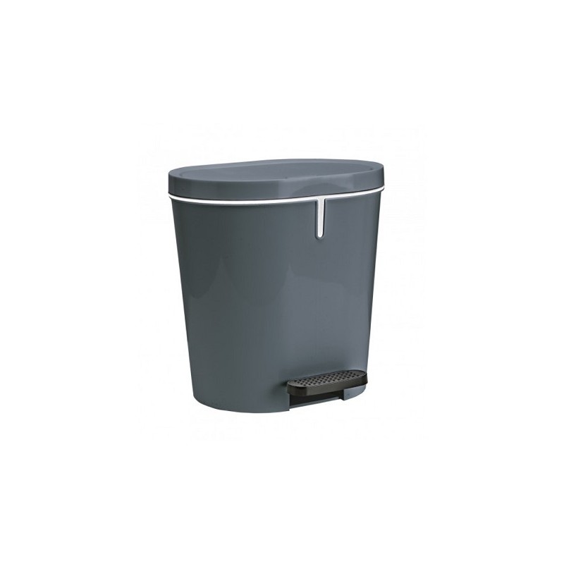 Sunware Zamora poubelle à pédale 8 litres anthracite 28,5x23x28,5cm