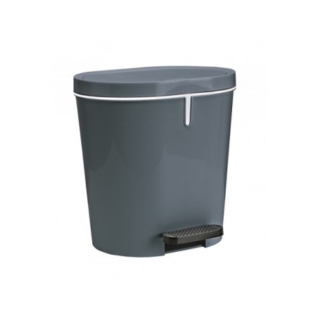 Sunware Zamora poubelle à pédale 8 litres anthracite 28,5x23x28,5cm