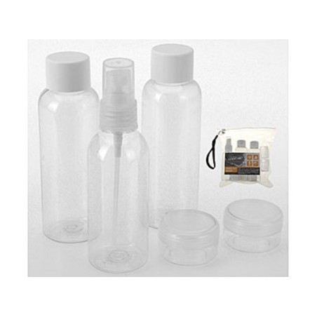 Set de voyage 5 pièces dans un sac transparent