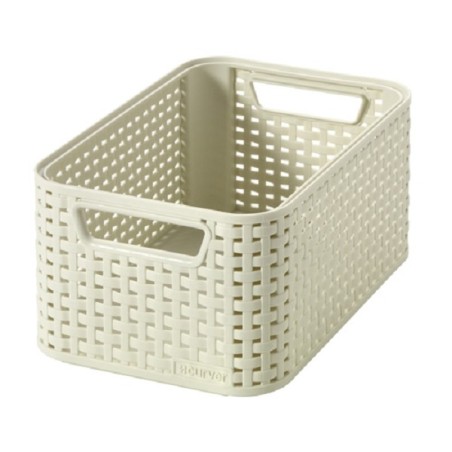 Curver Style panier S style rotin ivoire 12,9x28,5x19,4cm
