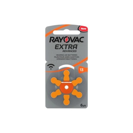 Piles Ray O Vac pour aide auditive ultra A13 6 pièces dans un emballage