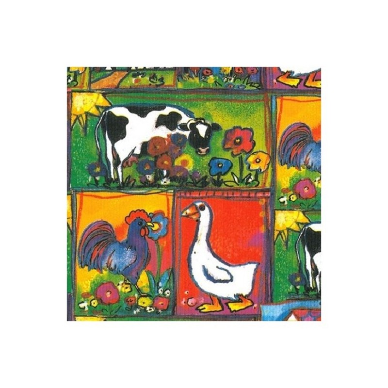 Toonbankrol 30cm Boerderijdieren kleurig 200m