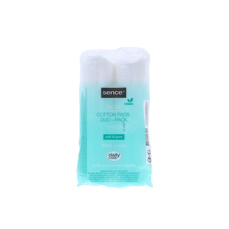 Sence Lot de 2 tampons en coton 2x70 unités
