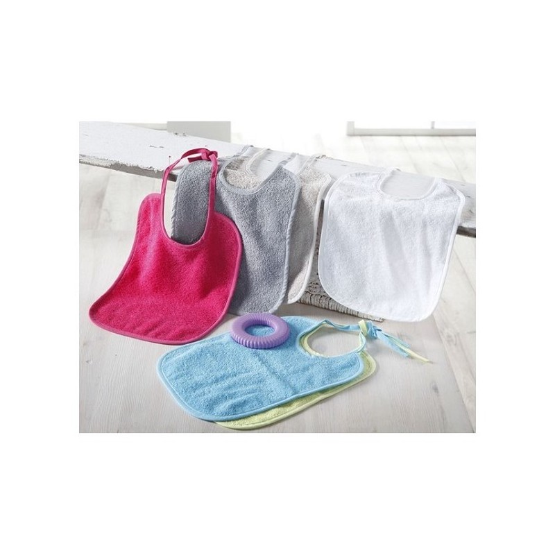 Bavoir 3 pcs 25x35 cm blanc