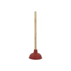 Gootsteenontstopper L40cm diam 135 mm met houten steel en HeavyDuty rubber