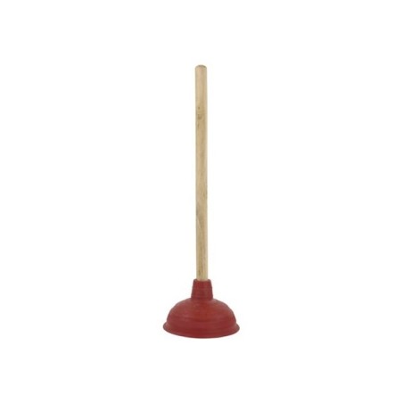 Déboucheur d'évier L40cm diam 135 mm avec manche en bois et caoutchouc HeavyDuty