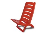 Adriatic Chaise de plage pliante en plastique 80x38cm rouge