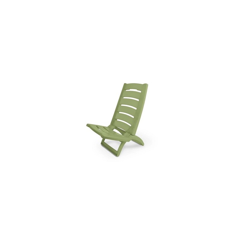 Adriatic Chaise de plage pliante en plastique 80x38cm vert