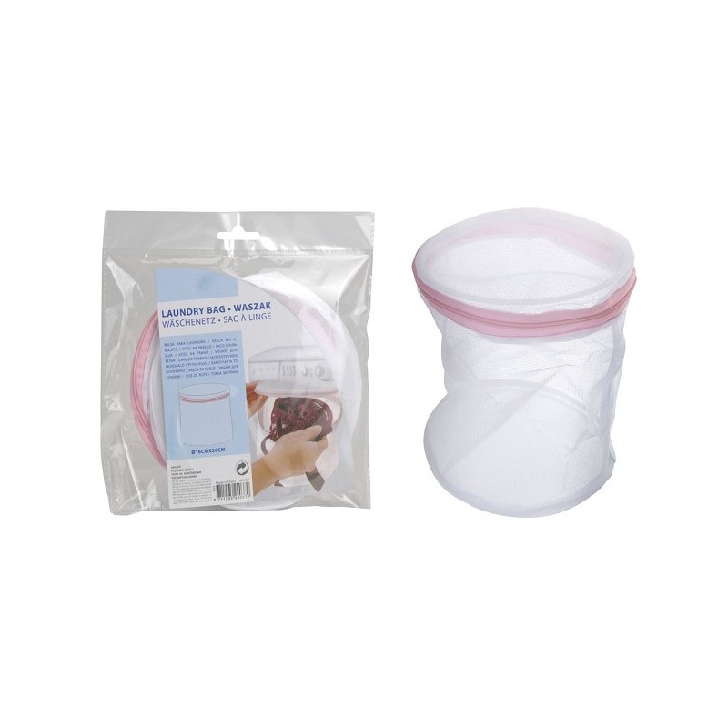 Sac à linge rond 16x20 cm blanc