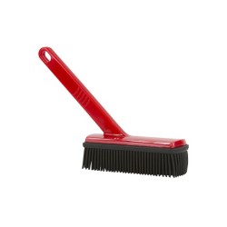 Rubber interieurborstel met greep 15x5 cm