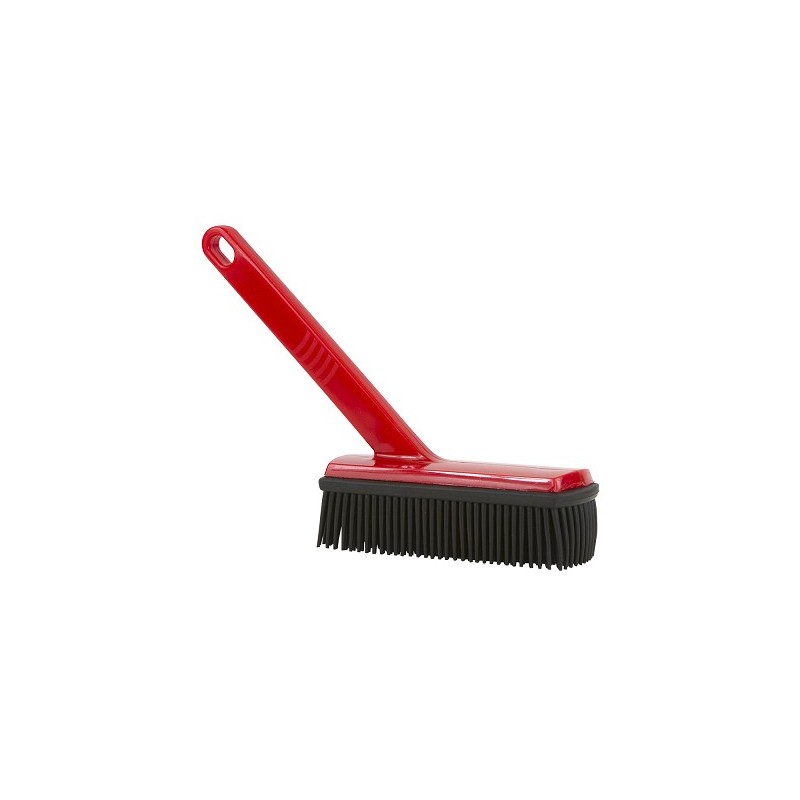 Rubber interieurborstel met greep 15x5 cm