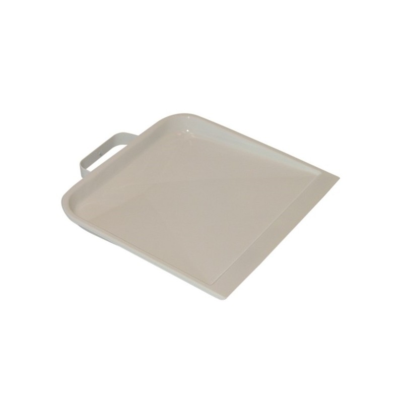 Pelle à poussière modèle hollandais en métal avec poignée en arc 22,5x25,5 cm gris