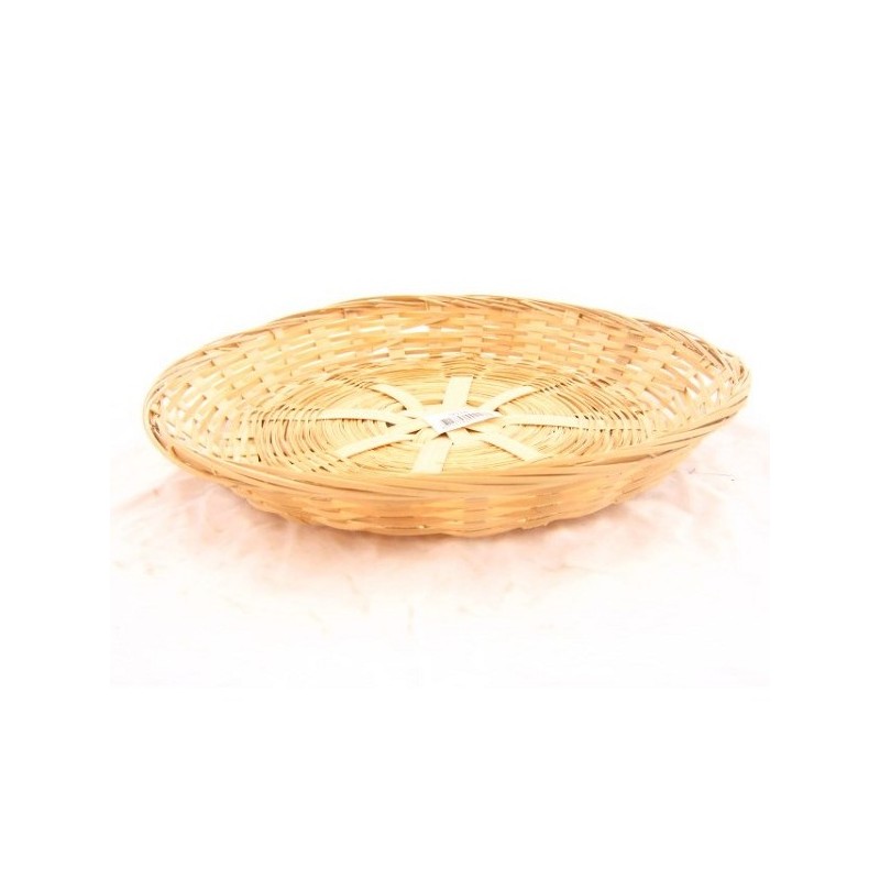 Schaal bamboe gevlochten rond laag 30x5cm